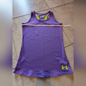 Under Armour Purple and Green Athletic Tank Youth Size Xxl Women's Size Small/ M
